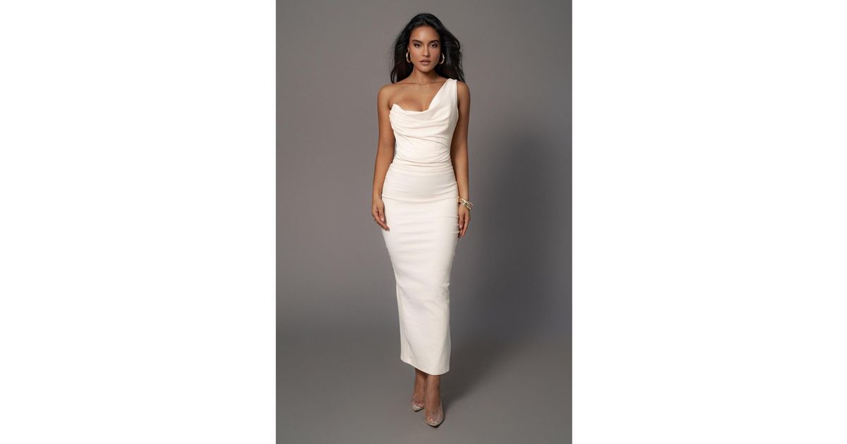 JLUXLABEL Krishna One Shoulder Maxi Dress in Gray