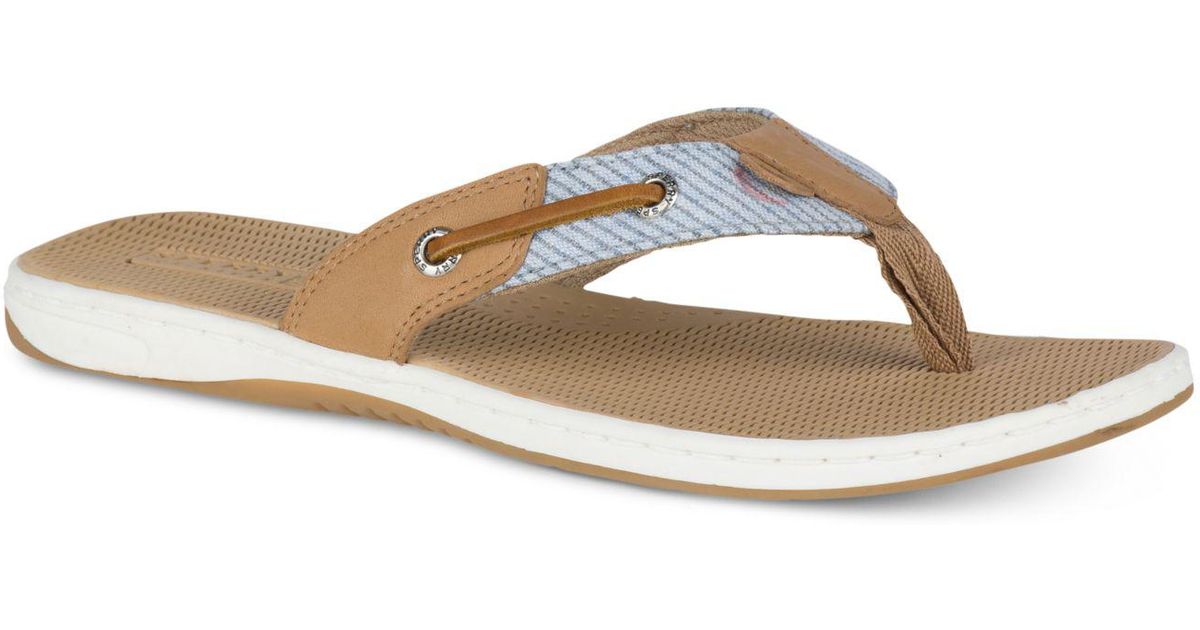 sperry seafish flip flops