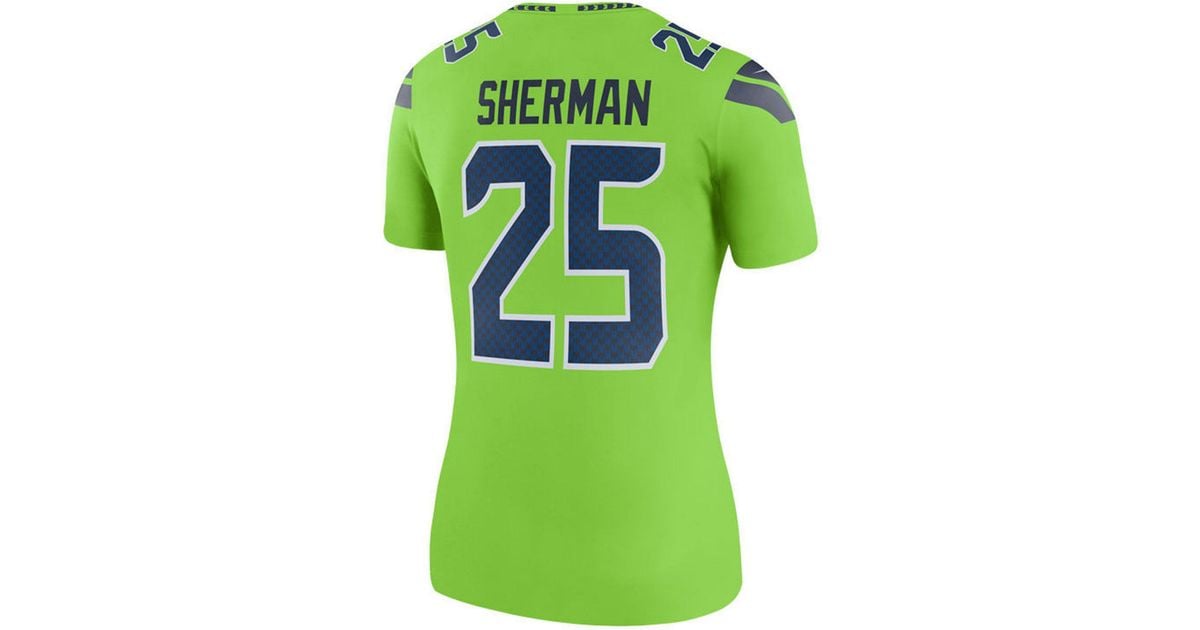 richard sherman lime green jersey