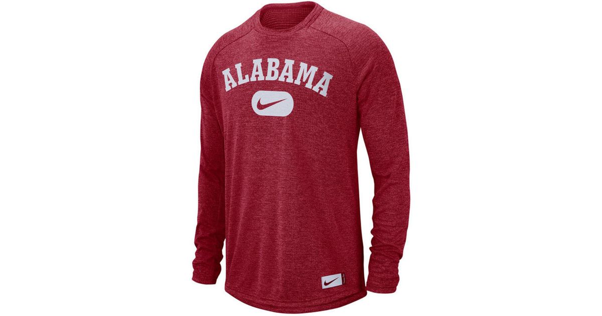 Lyst - Nike Alabama Crimson Tide Stadium Long Sleeve T-shirt in Red for Men