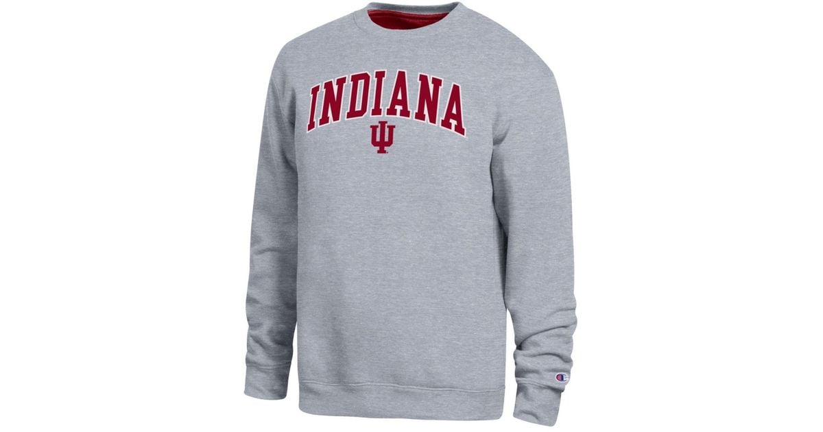 Champion Indiana Hoosiers Arch Sweatshirt in Gray for Men | Lyst