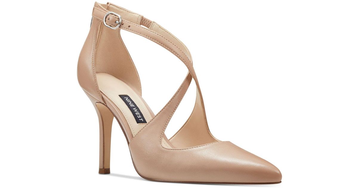 nine west low heel pumps
