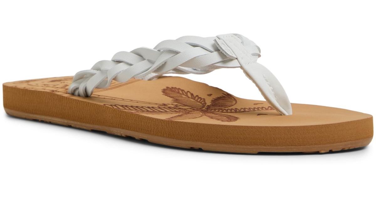 Roxy Feel Breezie Sandals in White | Lyst