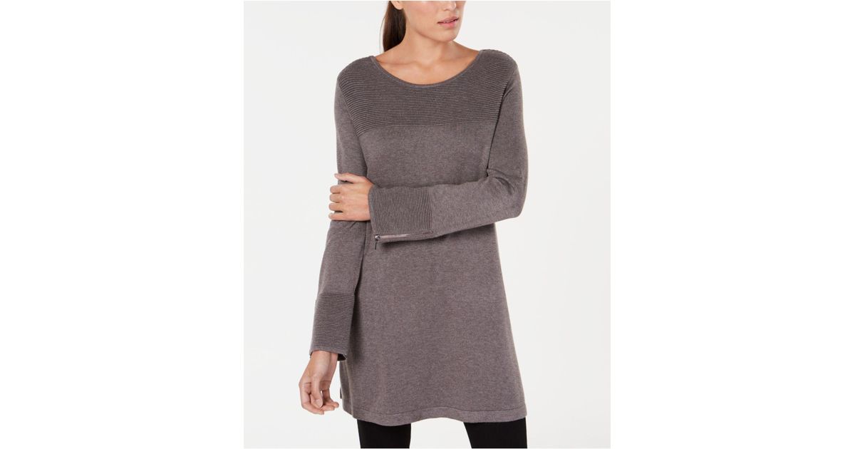 alfani ribbed tunic sweater