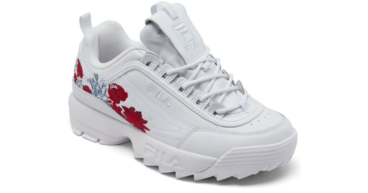 fila shoes with flowers