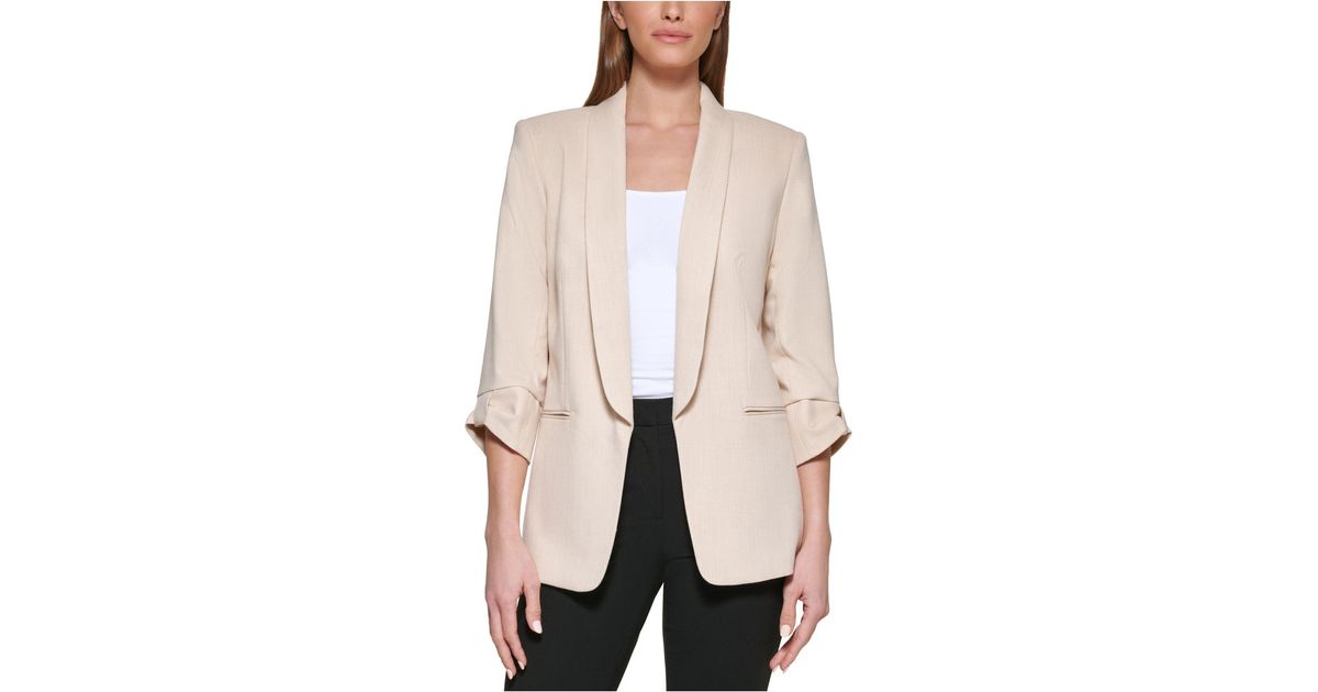 DKNY Synthetic Ruchedsleeve Jacket Lyst