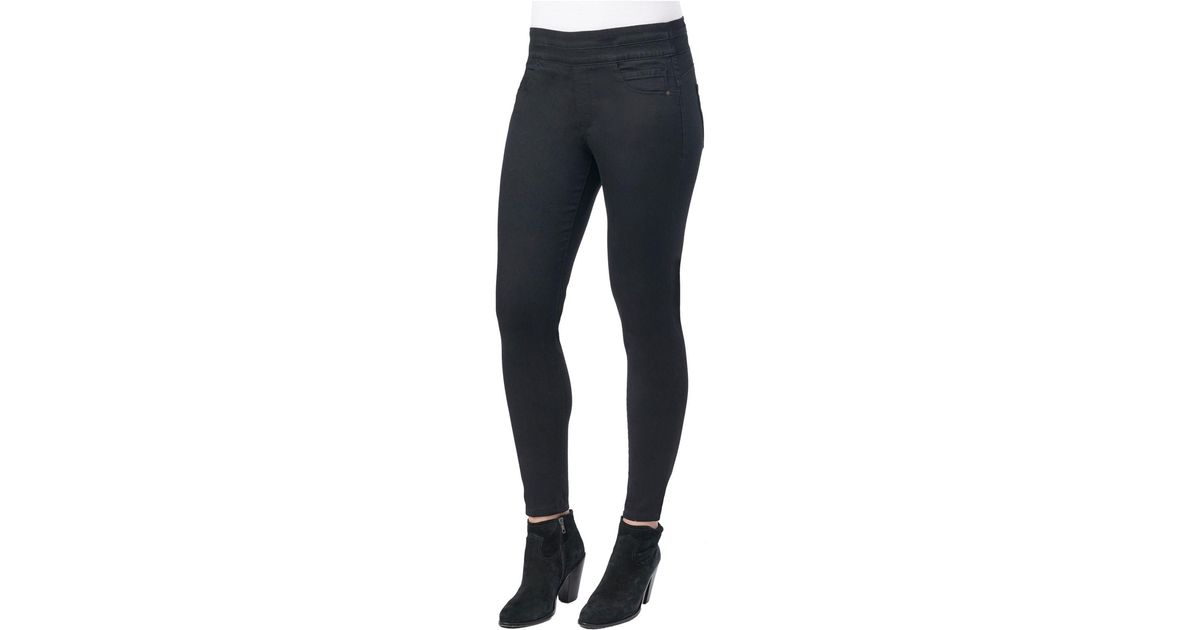 Democracy Denim Ab Solution High Rise Pull On Ankle Jeans in Black - Lyst