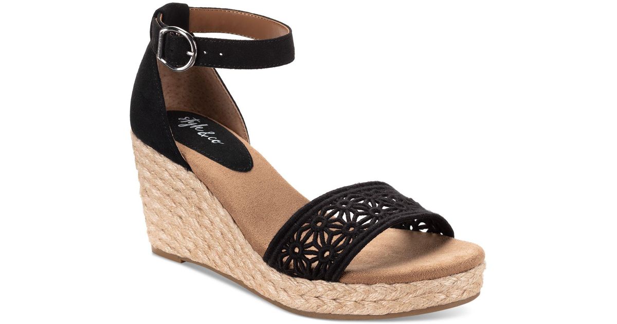 Style & Co. Shirleyy Anklestrap Espadrille Platform Wedge Sandals