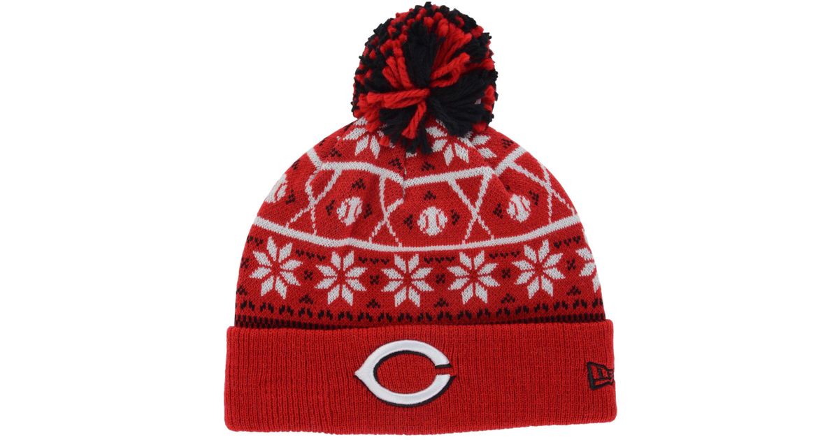 cincinnati reds knit hat