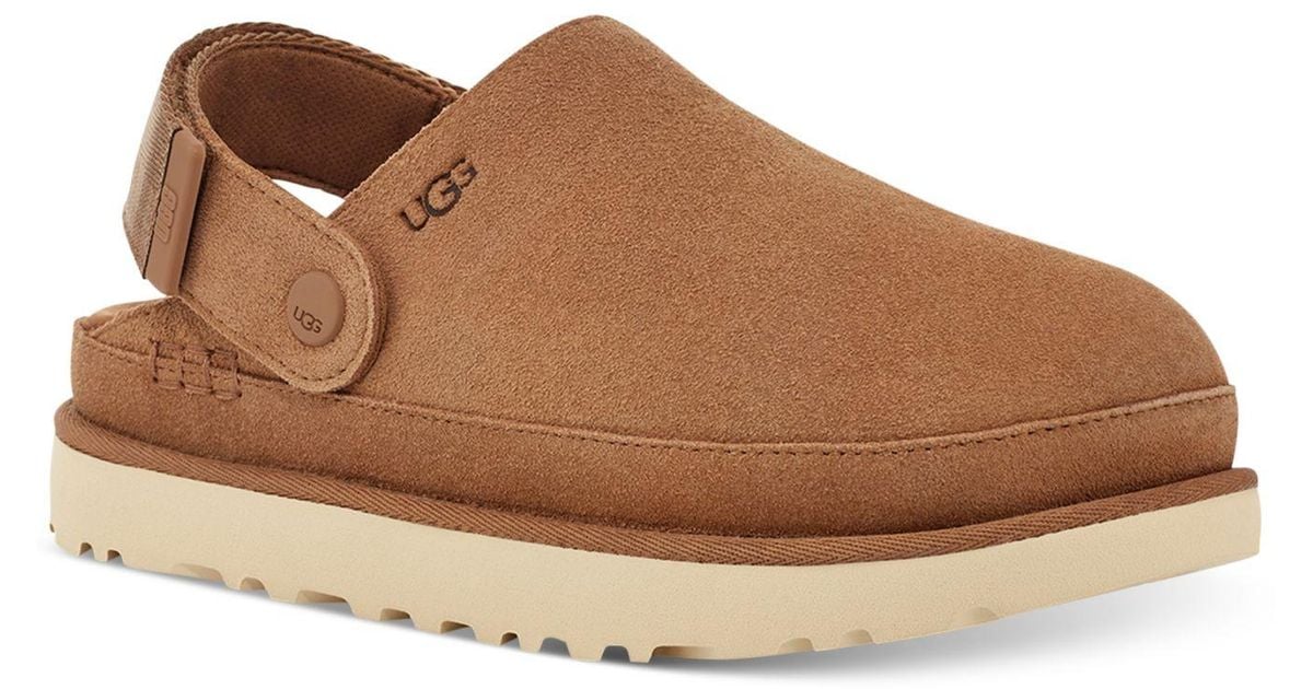 UGG Goldenstar Slingback Clog Flats in Brown Lyst