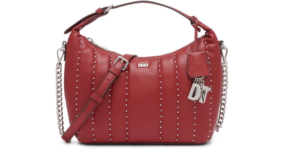 DKNY Lexington Park Top Zip Hobo Crossbody in Red Lyst