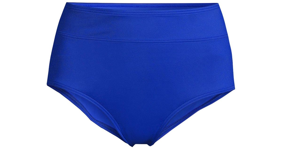 Lands' End Plus Size Chlorine Resistant Tummy Control High Waisted