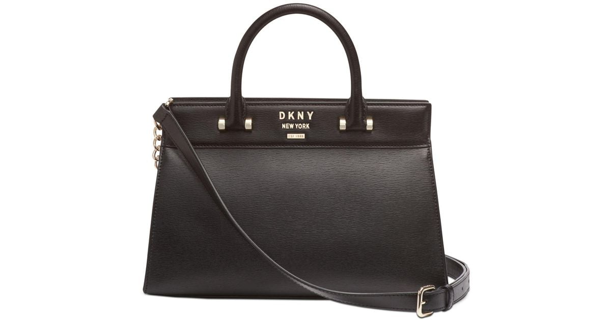DKNY Ava Leather Satchel, Created For Macy's in Black