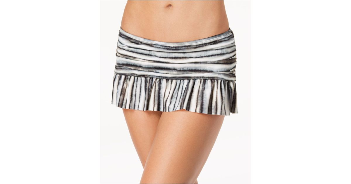 striped swim skirt