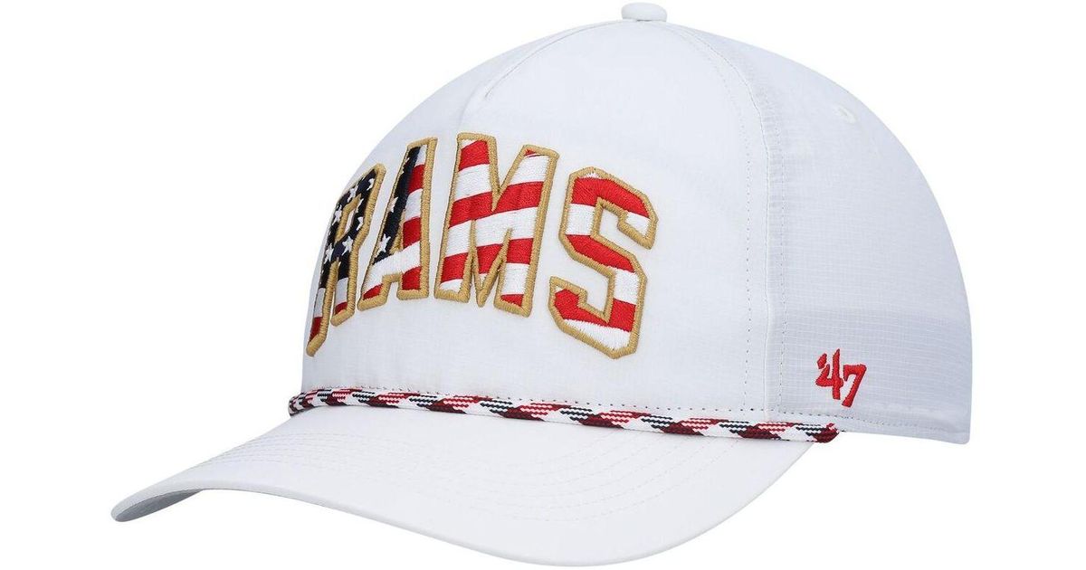 47 Brand White Los Angeles Rams Hitch Stars And Stripes Trucker ...