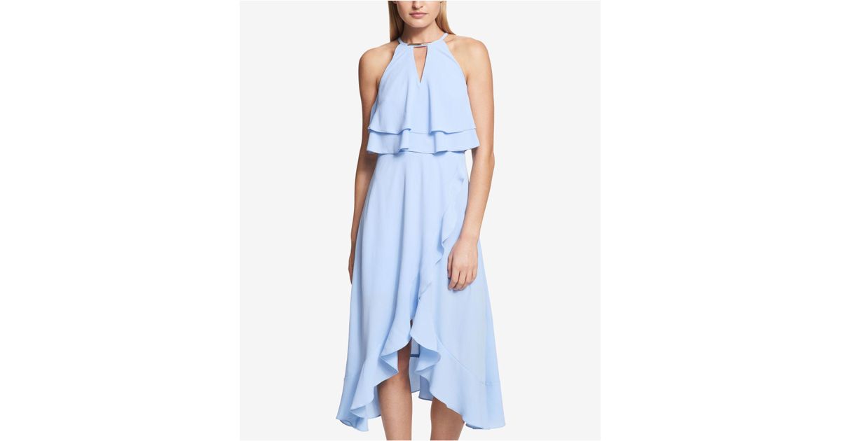 kensie ruffled popover dress