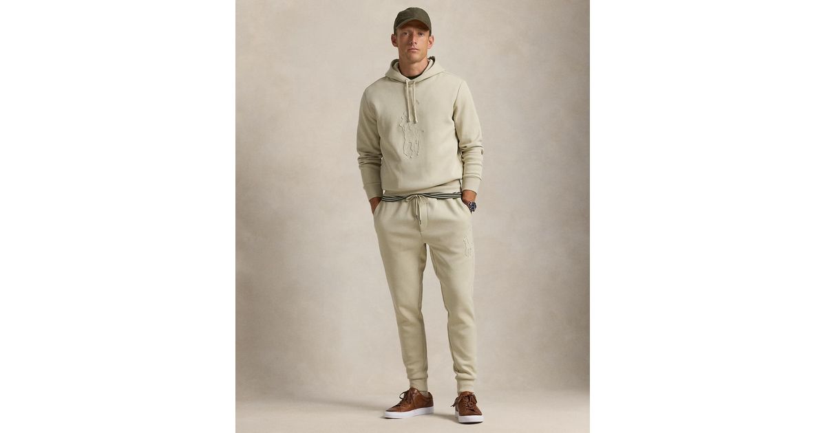 Polo Ralph Lauren Double knit Track Pants in Natural for Men Lyst