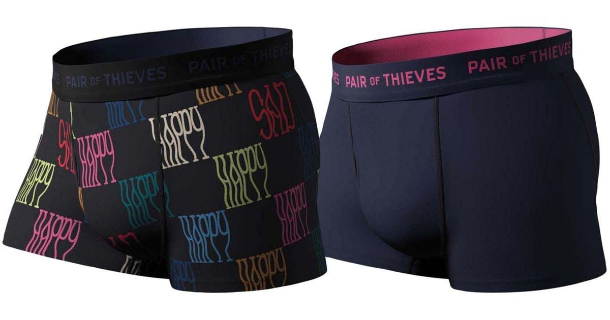 Pair of Thieves Superfit 2-pk. Logo Waistband Trunks in Blue for Men | Lyst