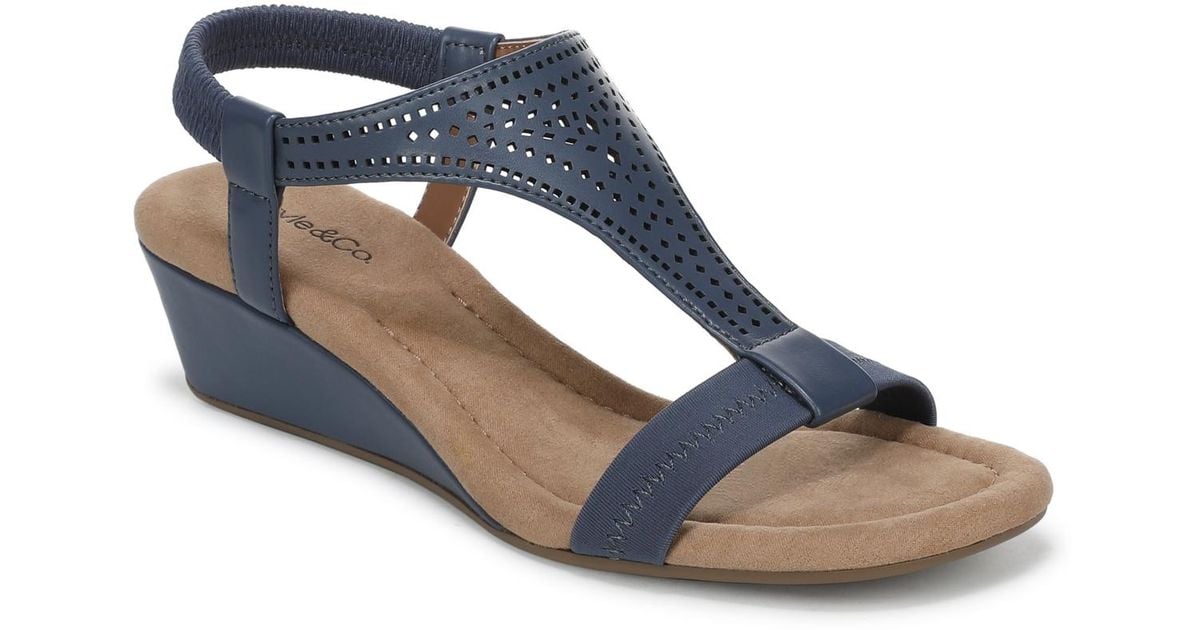 Step Sandals Style & Co. Step N Flex Vacanzaa Wedge Sandals in Blue | Lyst