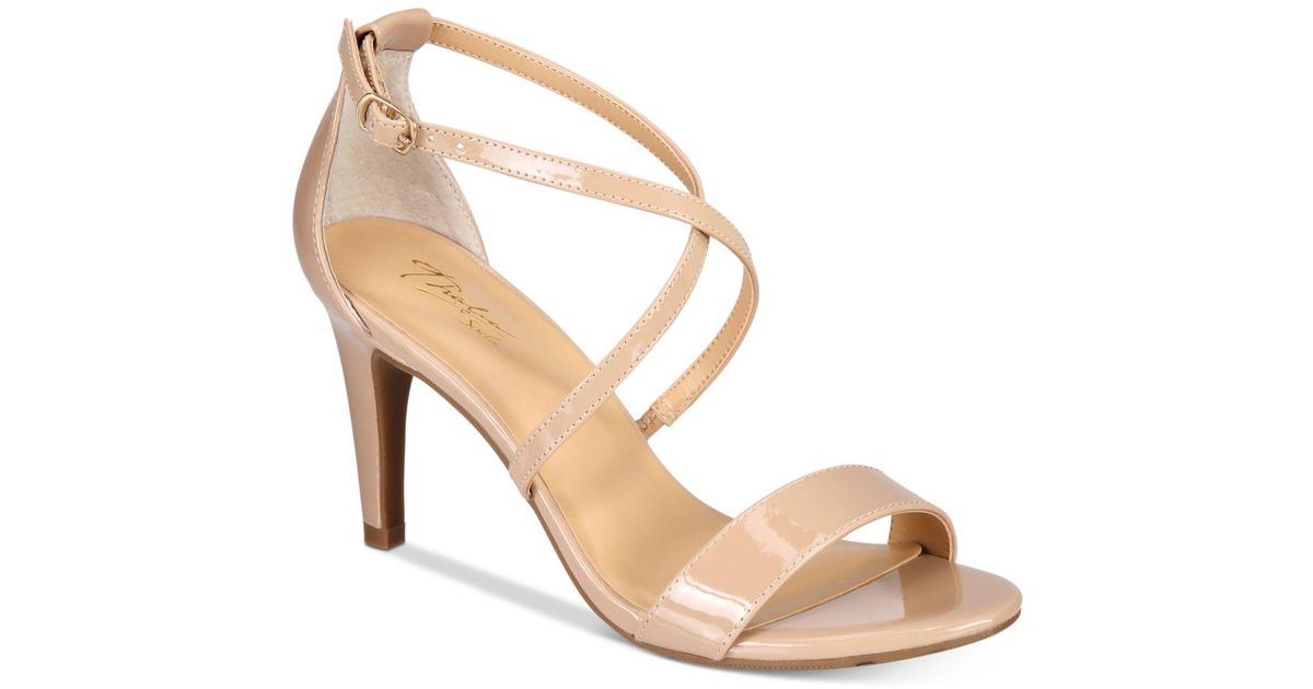 Thalia Sodi Darria Strappy Sandals in Natural | Lyst