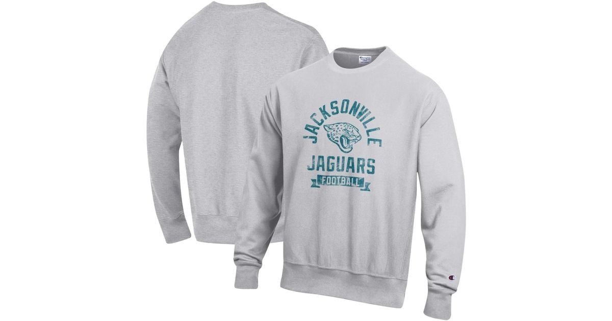 Champion Jacksonville Jaguars Reverse Weave Fleece Pullover Sweatshirt ...