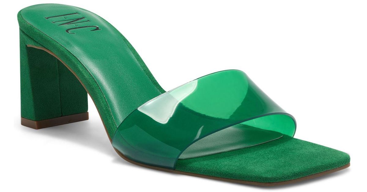INC International Concepts Beyla Dress Slides, Created For Macy's in Green  | Lyst