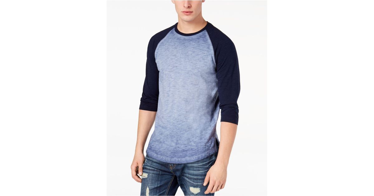 American Rag Cotton Men's 3/4 Raglan-sleeve T-shirt in Blue for 
