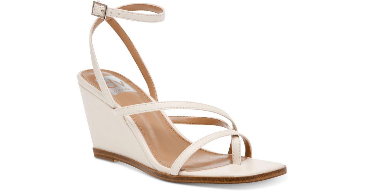 DV by Dolce Vita Eddle Strappy Wedge Sandals in Metallic | Lyst