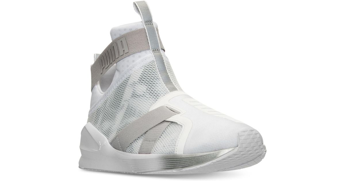 PUMA Synthetic Women's Fierce Strap Swan Casual Sneakers From Finish Line  in White/White (White) - Lyst