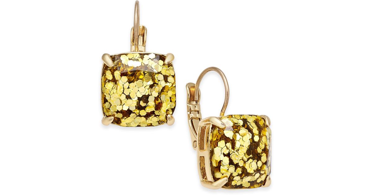 kate spade gold glitter earrings