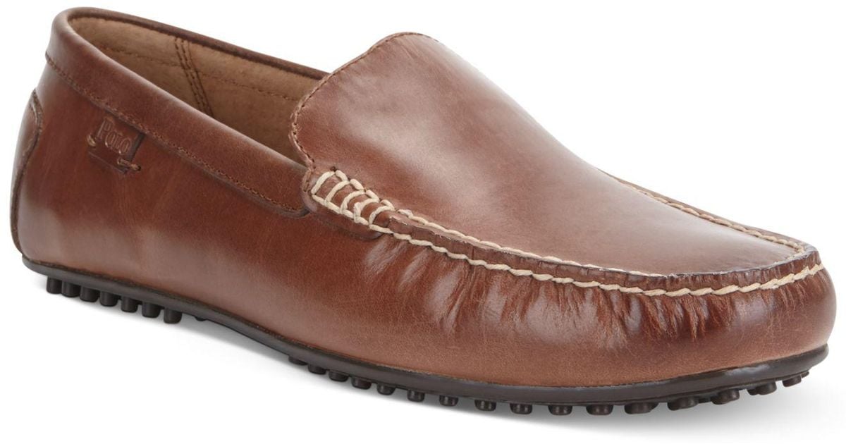 polo ralph lauren woodley leather loafers