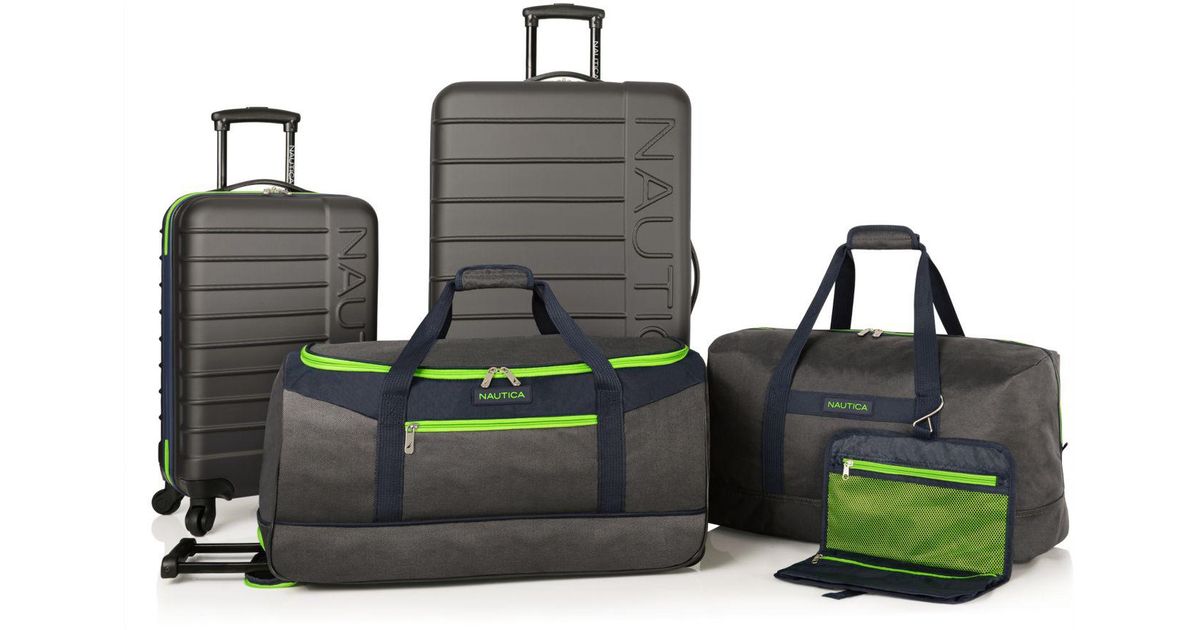 macy's nautica 5 piece luggage set