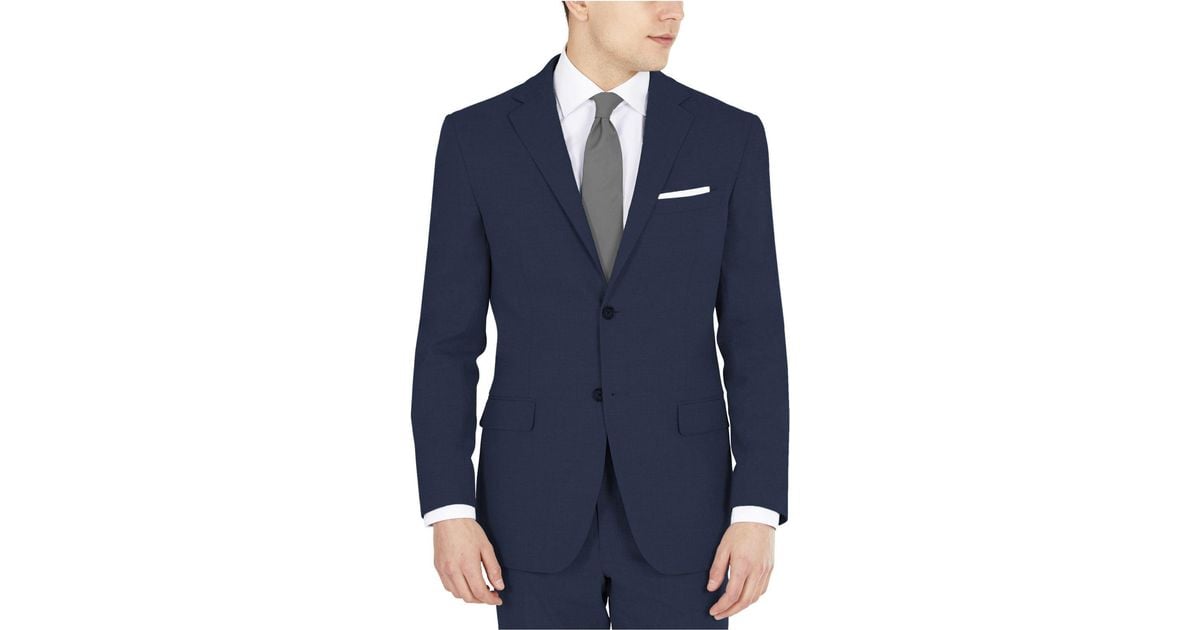 DKNY Synthetic Modern-fit Stretch Suit Jacket in Navy (Blue) for Men | Lyst