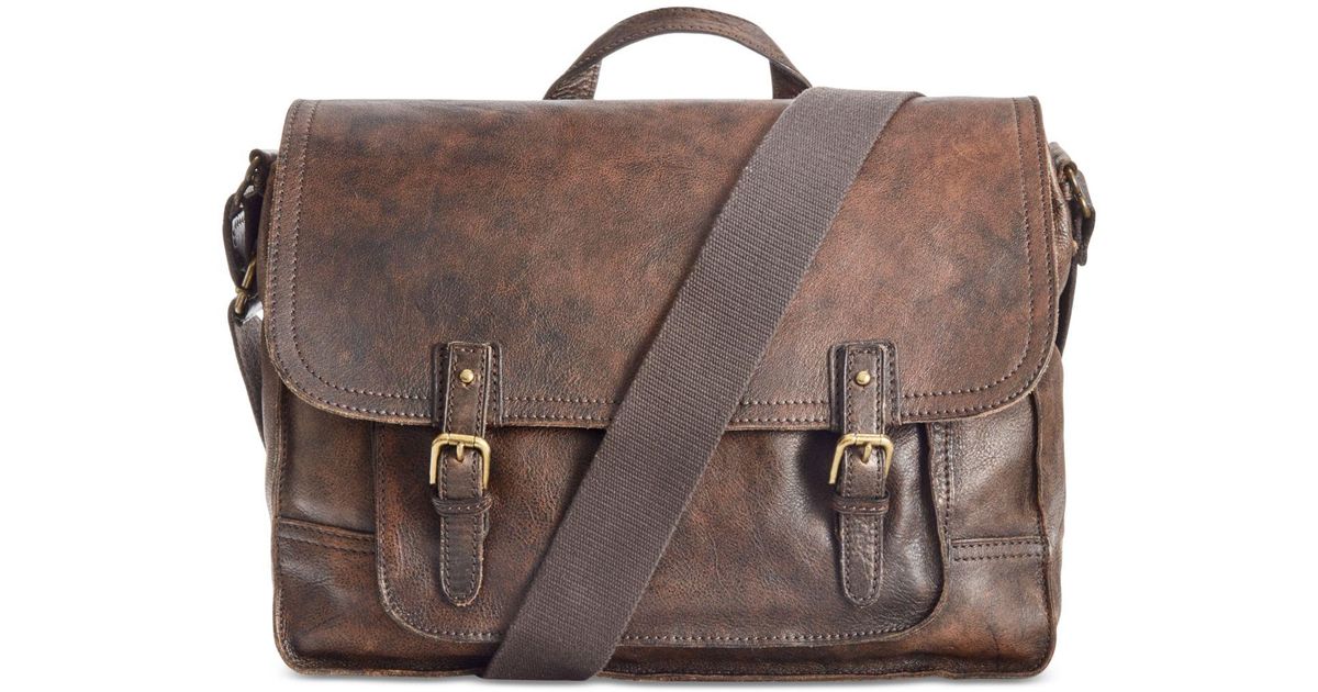 Nash men's tuscan leather messenger Clearance