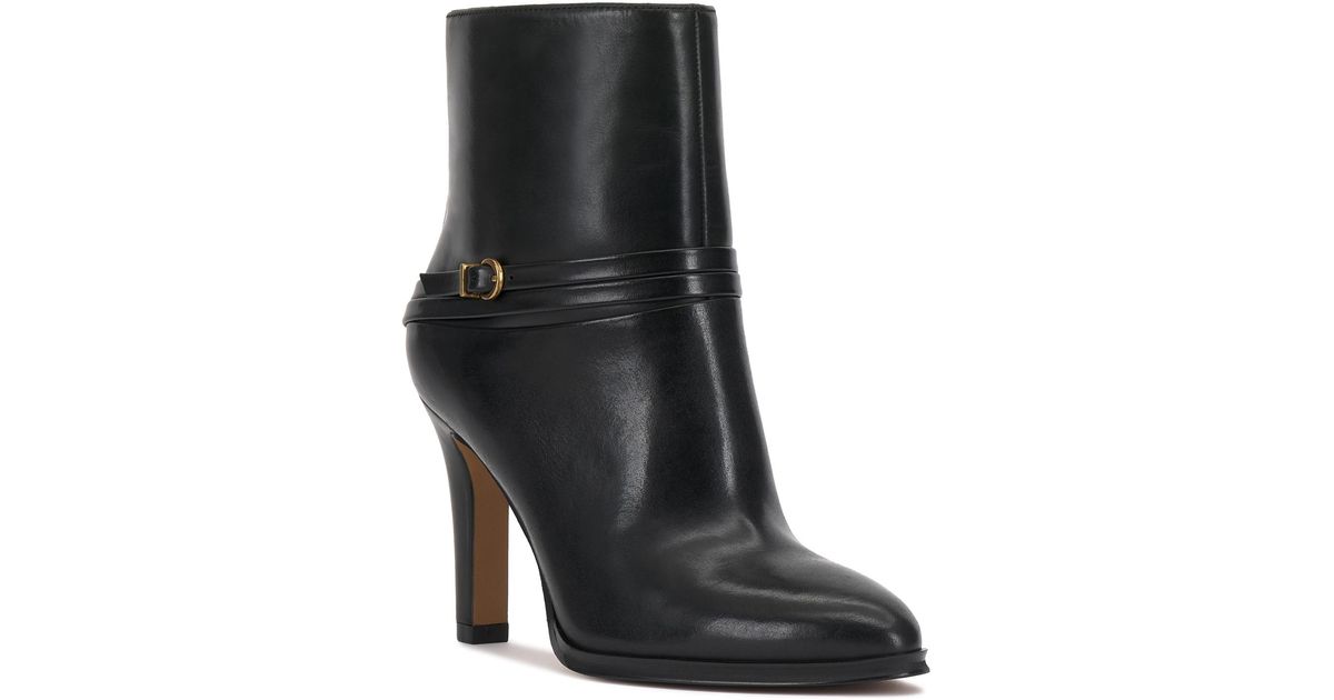 Bottines Plateforme Vince Camuto Taille 8.5 - Cuir Marron - Occasion - Haut Talon