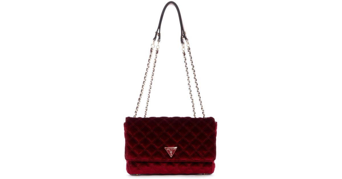 guess velvet bag