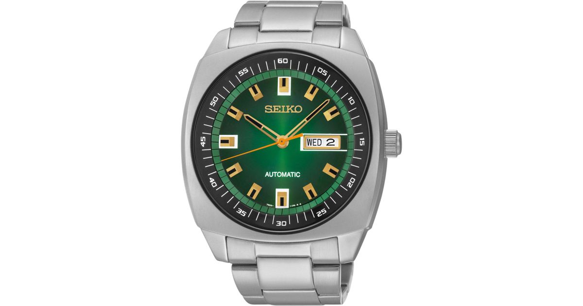 men's automatic stainless steel bracelet watch 44mm snkm97