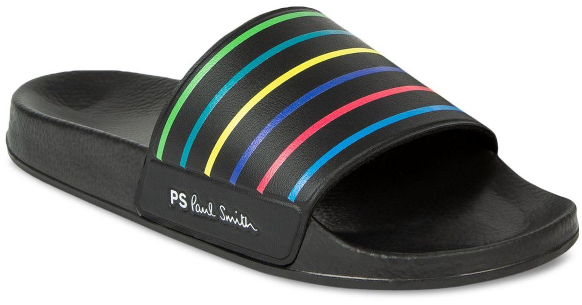 Paul Smith Nyro Striped Pool Slide Sandal in Black for Men Lyst