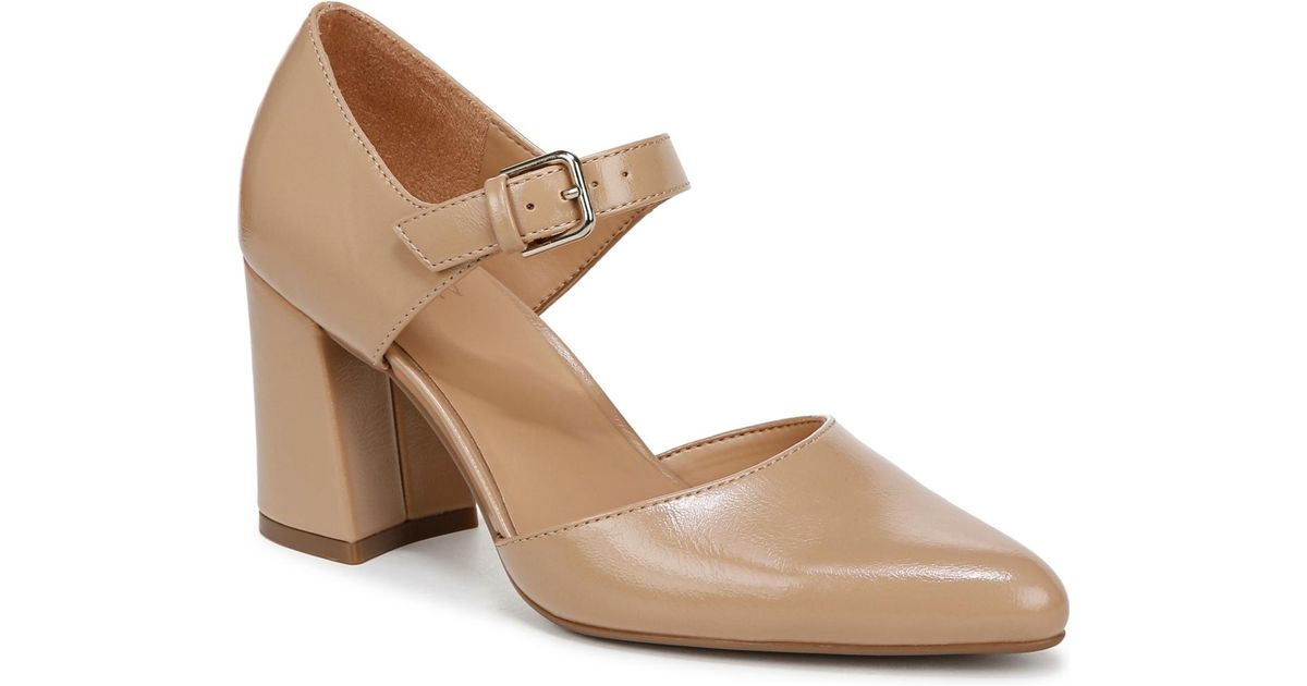 Naturalizer Pixie Mary Jane Pointed Toe Block Heel Pumps in