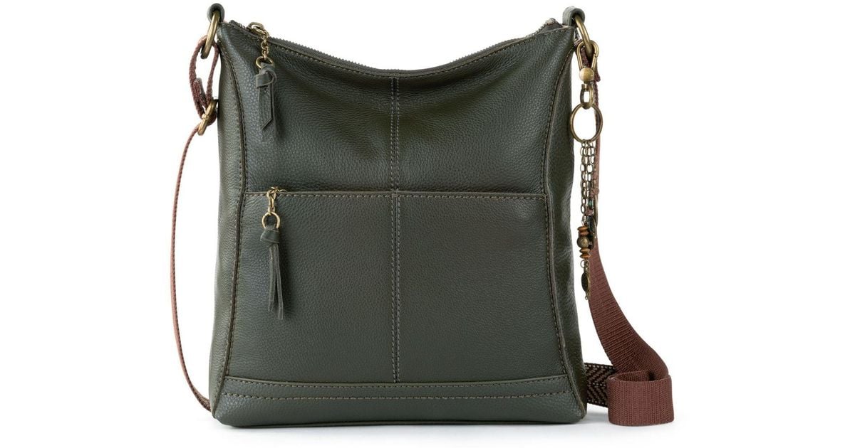 The Sak Lucia Leather Crossbody Bag in Moss (Green) Lyst