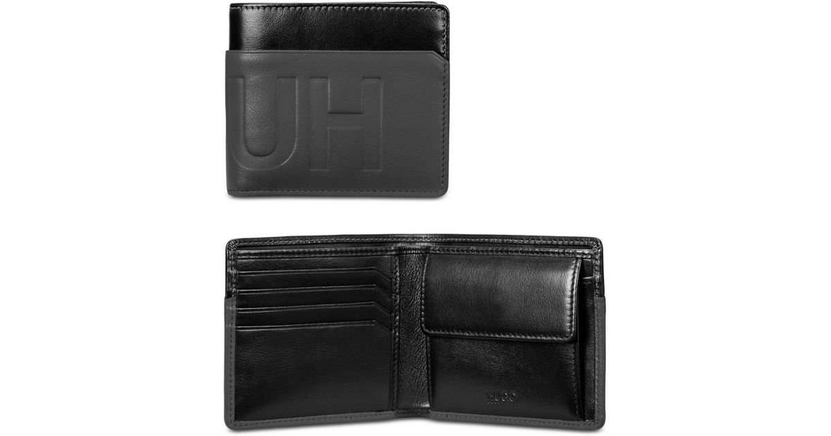 BOSS by HUGO BOSS Hero Leather Coin-pocket Wallet in Black for Men | Lyst