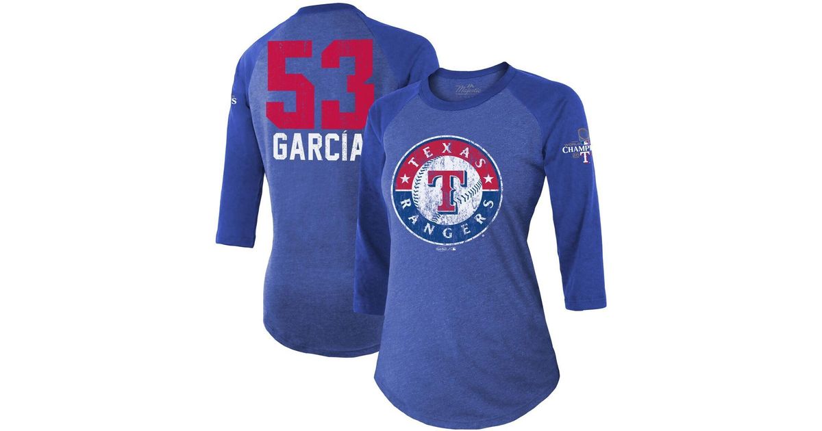 Majestic Threads Women's Majestic Threads Royal Texas Rangers 2023 World  Series Champions Tri-Blend Long Sleeve Scoop Neck T-Shirt