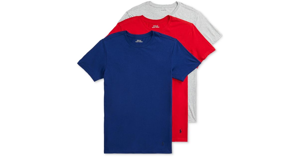 Polo Ralph Lauren 3-pack Slim-fit Classic Cotton Crew Undershirts in ...