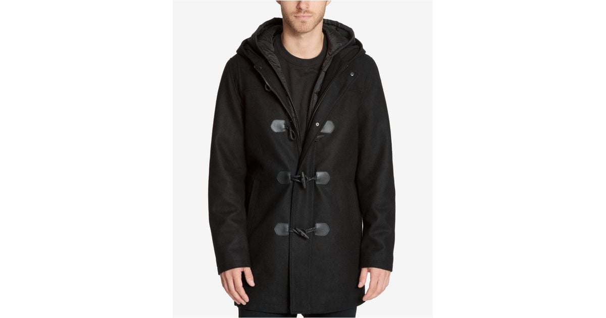Guess men's hooded wool coat 2025