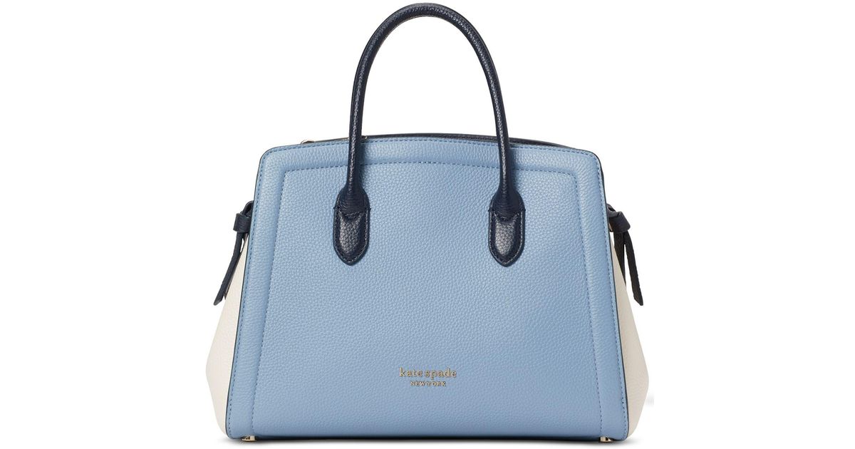 Kate Spade Knott Colorblocked Leather Medium Satchel in Blue - Lyst