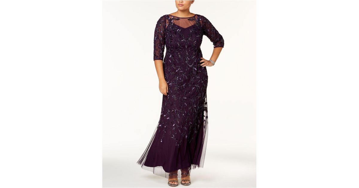 plus size beaded gowns