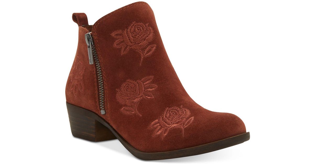lucky brand basel bootie suede
