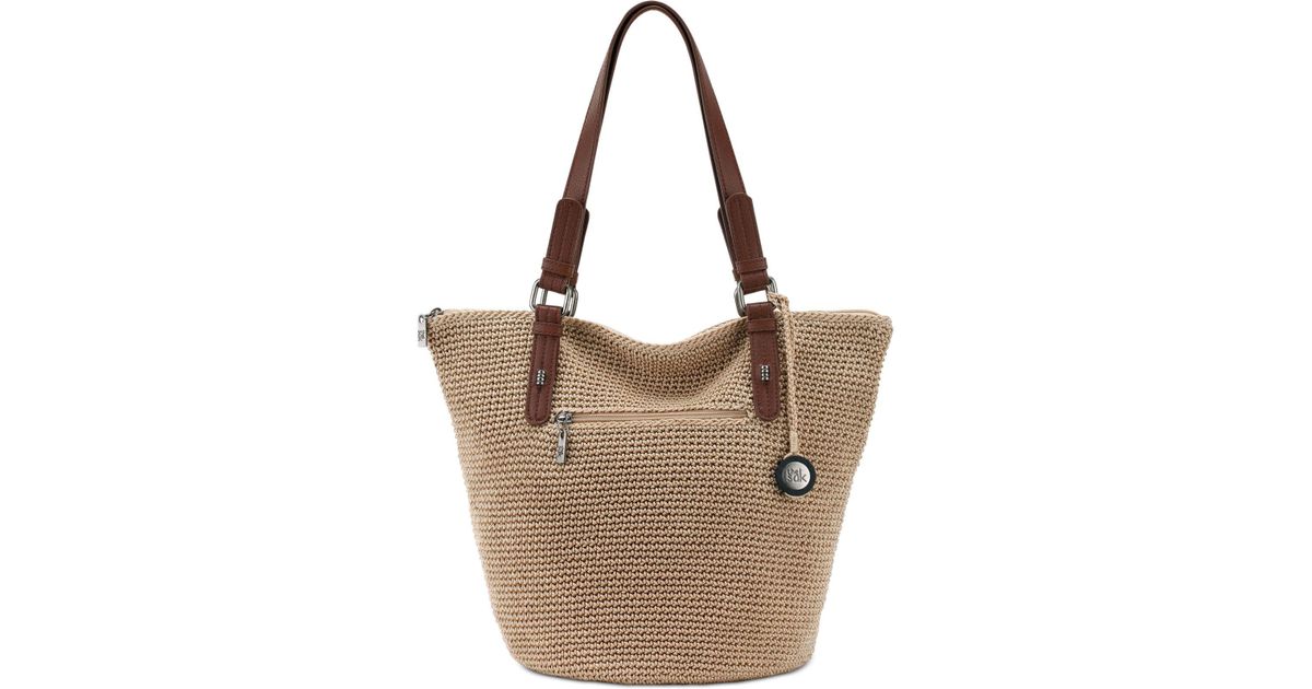 the sak silverwood crochet tote
