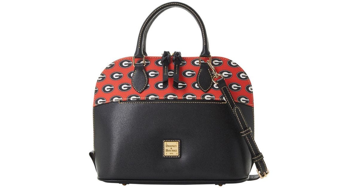 Dooney & Bourke Leather Bulldogs Saffiano Zip Satchel Lyst