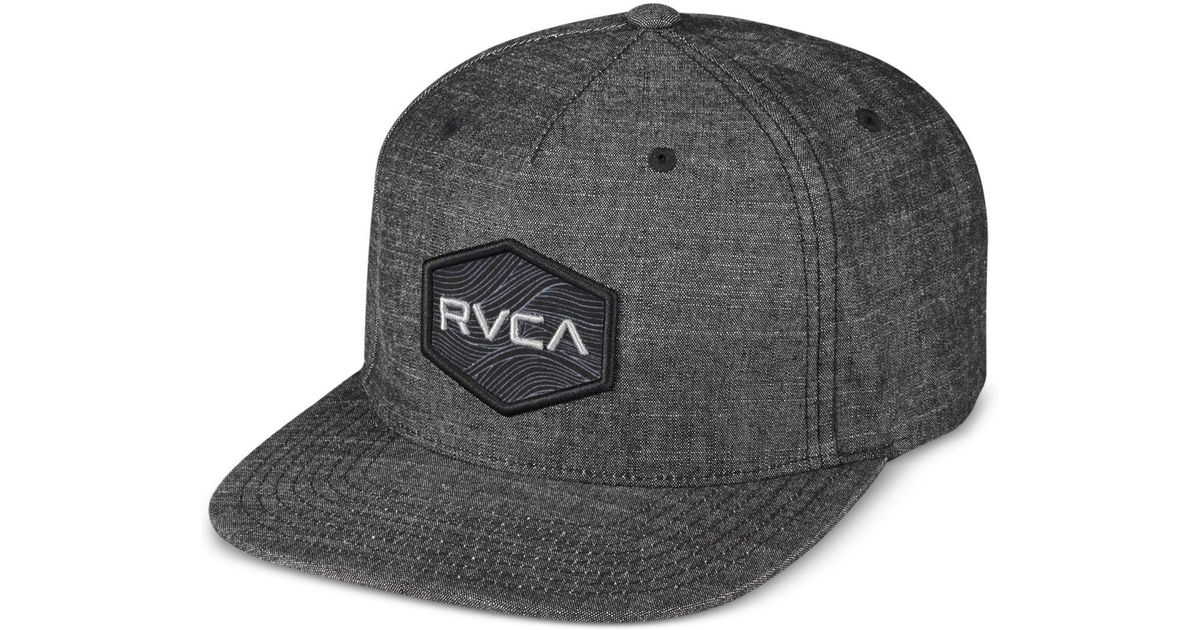 rvca black snapback